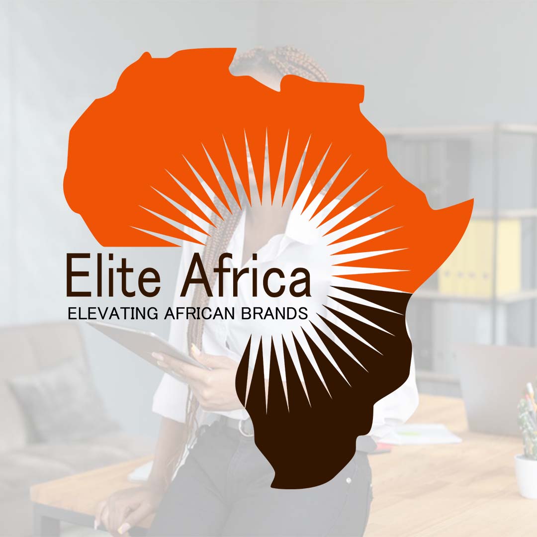 ELite Africa Logo with a lady in background